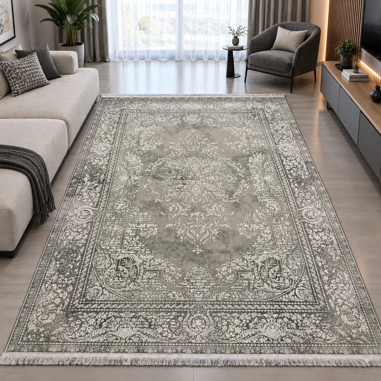 فرش وینتیج والرو کد HBV830 طرح فرانسوی