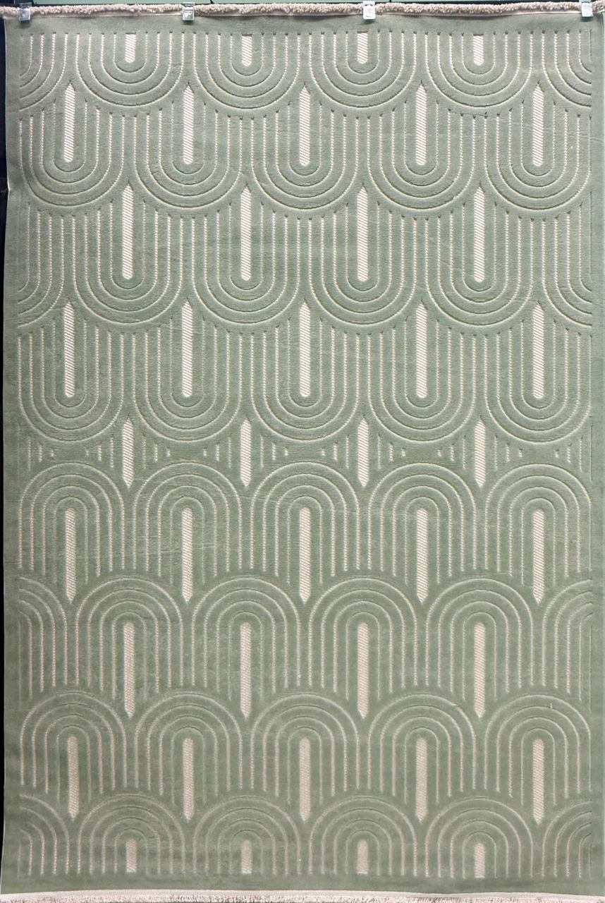 فرش پینترستی دلوکس سبز ماچا کد 5105 مینیمال و مدرن