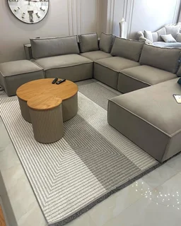 فرش پینترستی کد 2302 مینیمال طوسی