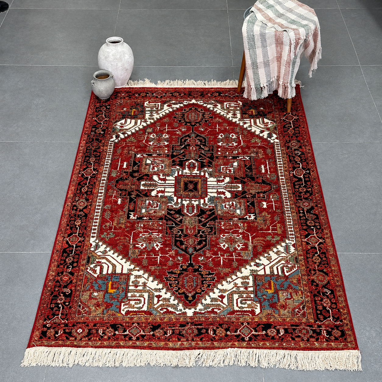 فرش کویر یزد کلکسیون شاهکار نوین کد N132 رنگ 2559