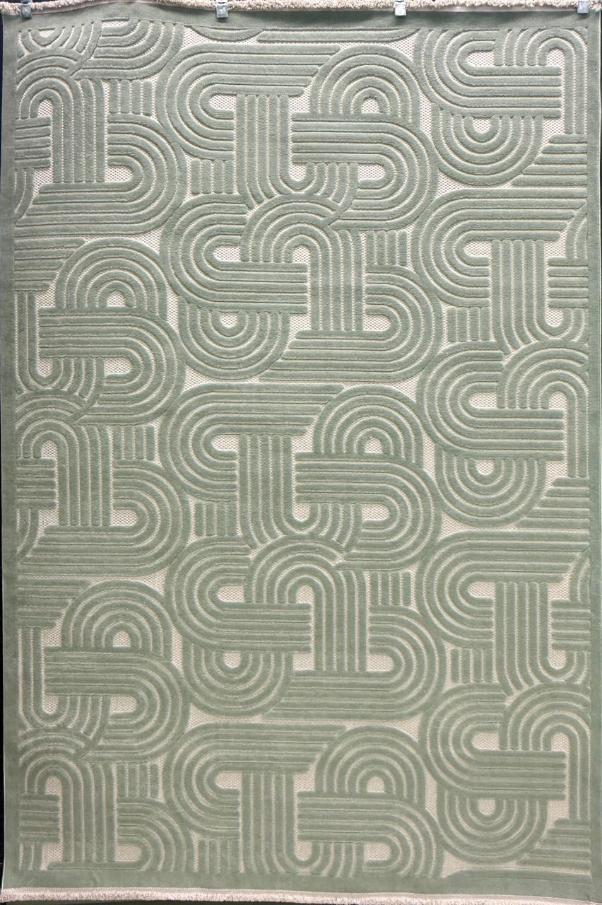 فرش پینترستی دلوکس سبز ماچا کد 5104 مینیمال و مدرن