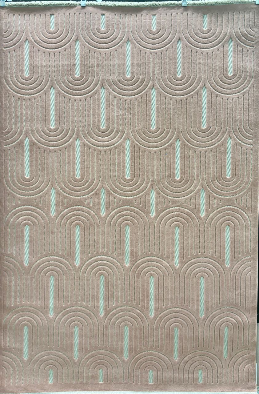 فرش پینترستی دلوکس صورتی کد 5105 مینیمال و مدرن