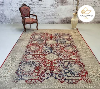 فرش هرمان کد hr154 رنگ کرم لاکی