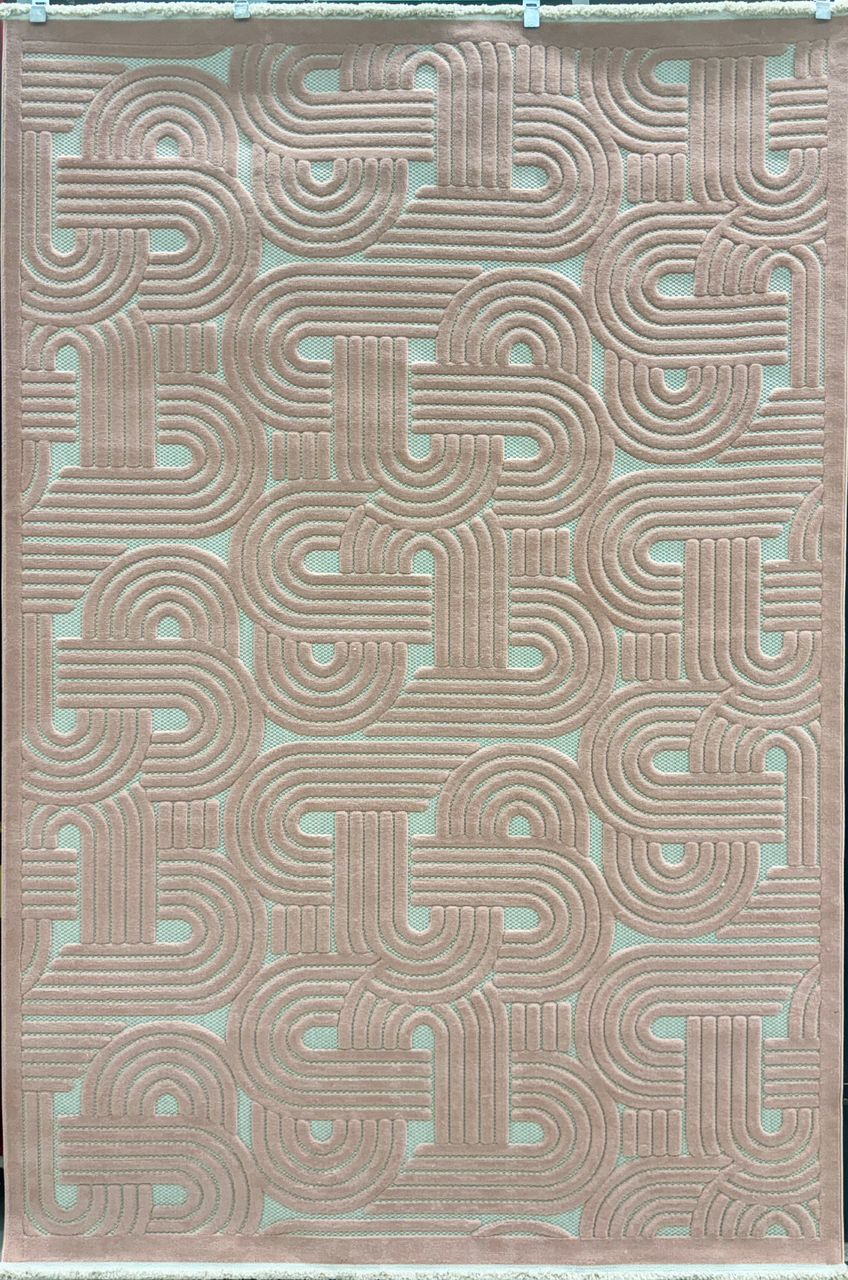 فرش پینترستی دلوکس صورتی کد 5104 مینیمال و مدرن