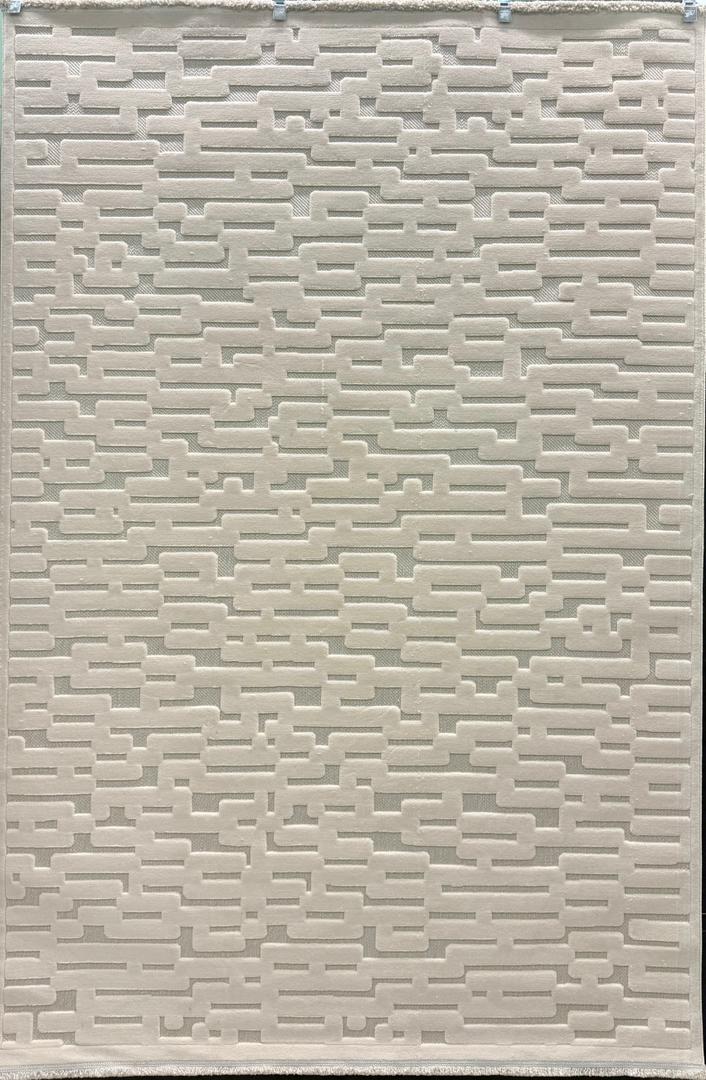 فرش پینترستی دلوکس سفید کد 5107 مینیمال و مدرن