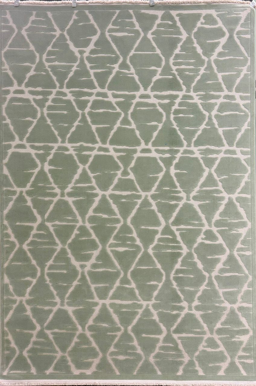 فرش پینترستی دلوکس سبز ماچا کد 5110 مینیمال و مدرن