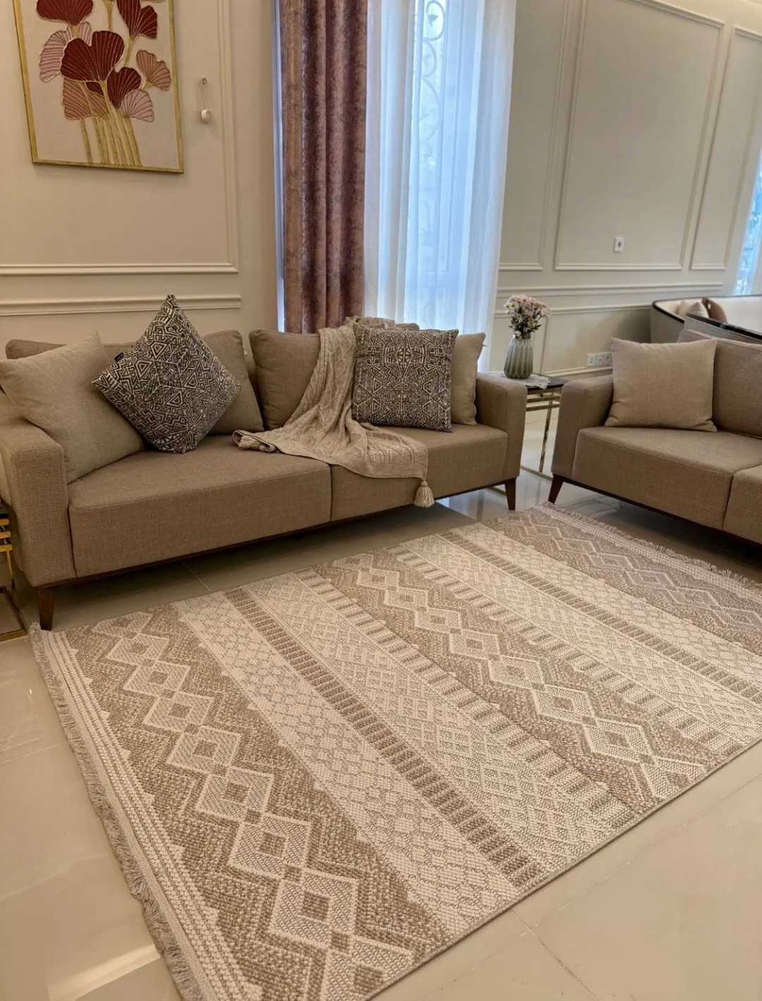 فرش پینترستی کد ۲۳۳۴ مینیمال نسکافه ای
