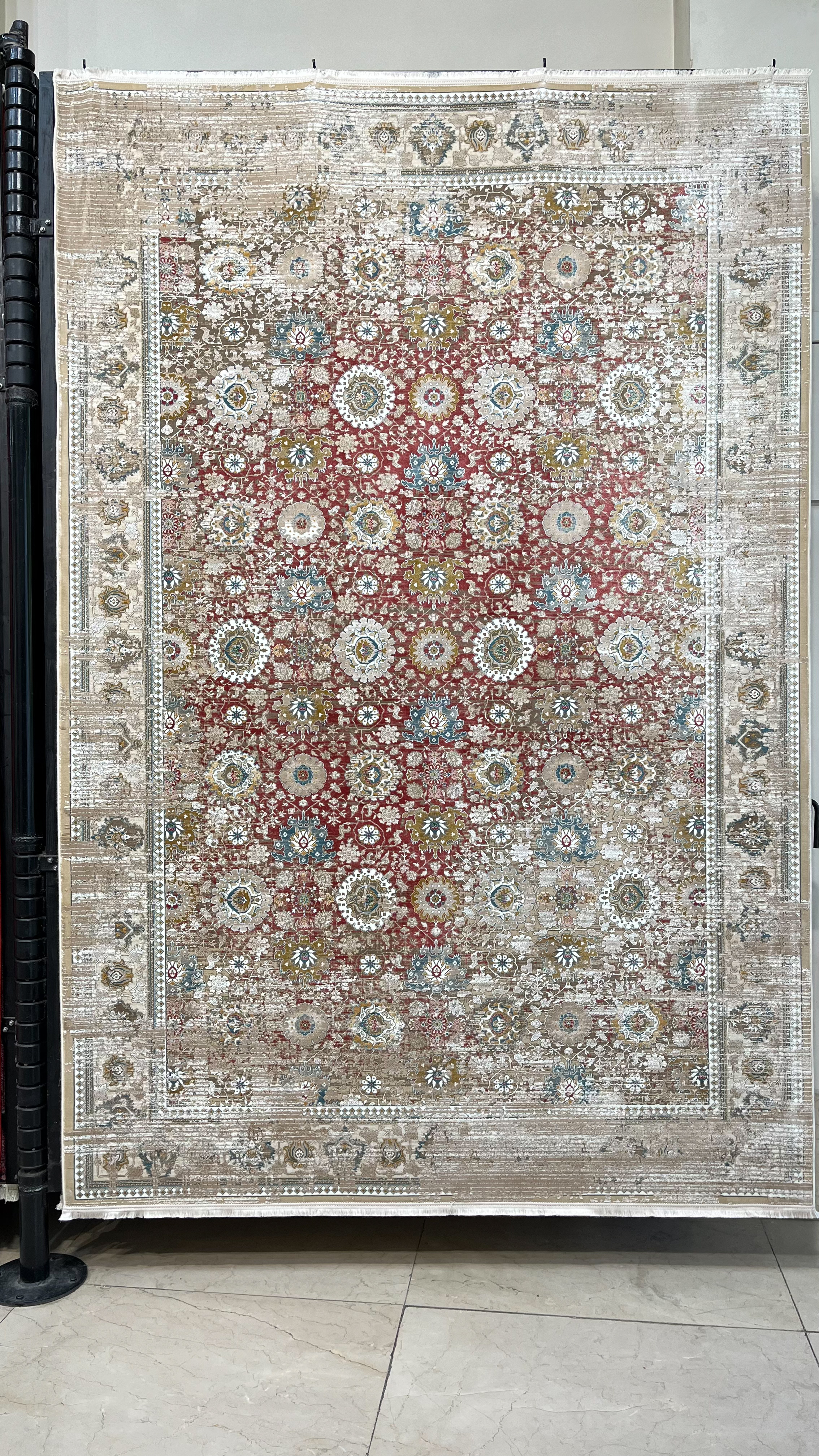 فرش سلطان آباد رنگ نسکافه ای لاکی 1200 شانه