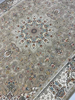 فرش عظیم زاده نقشه برمودا نقره ای